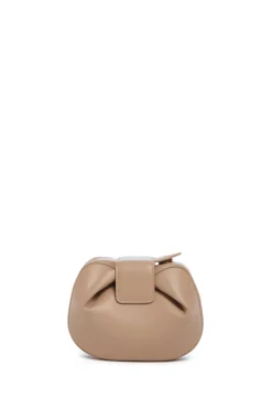 Soft Demi Clutch in Nude Nappa Leather