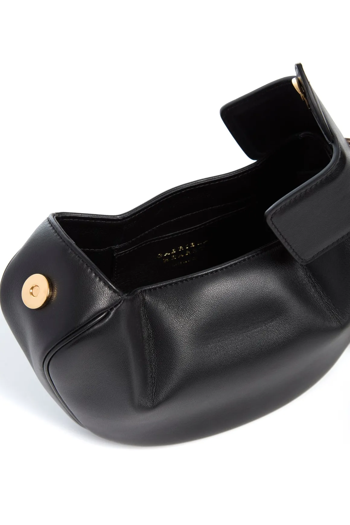 Soft Demi Clutch with Chain in Black Nappa Leather