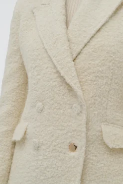 Stephanie Blazer in Ivory Recycled Cashmere Boucle
