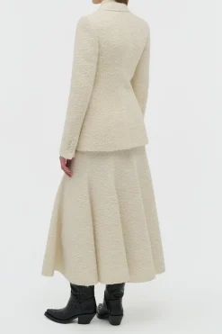 Stephanie Blazer in Ivory Recycled Cashmere Boucle