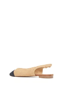 Strength Slingback Flat Shoe in Natural Raffia