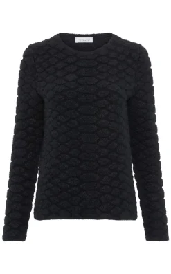 Tansey Knit Sweater in Black Cashmere