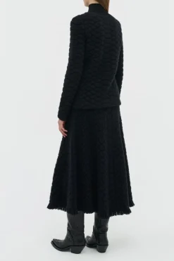 Tansey Knit Sweater in Black Cashmere