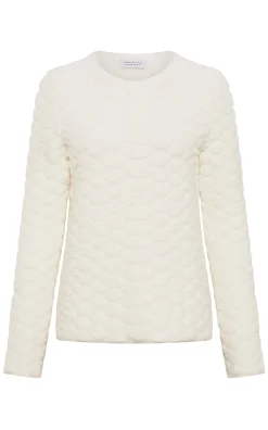 Tansey Knit Sweater in Ivory Cashmere