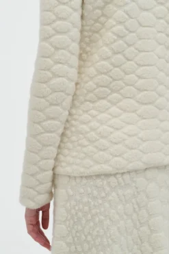 Tansey Knit Sweater in Ivory Cashmere
