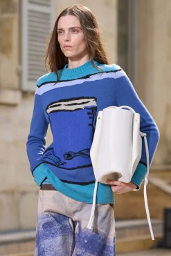 Tarikel Knit Sweater in Water Multi Cashmere