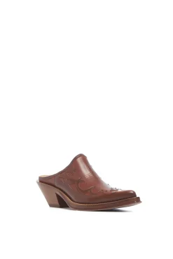 Temperance Cowboy Mule in Cognac Leather