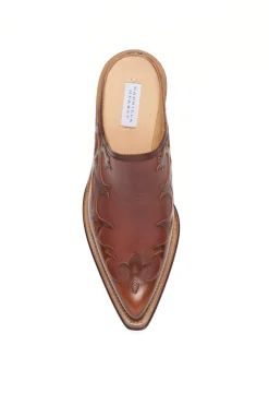 Temperance Cowboy Mule in Cognac Leather