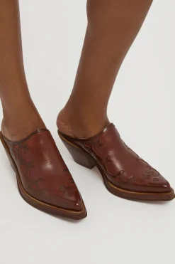 Temperance Cowboy Mule in Cognac Leather