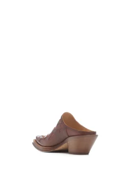 Temperance Cowboy Mule in Cognac Leather