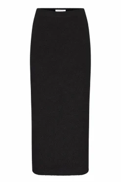 Terranova Knit Maxi Skirt in Black Mulberry Silk