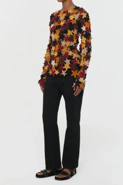Thalor Crochet Stars Sweater in Multi Cashmere