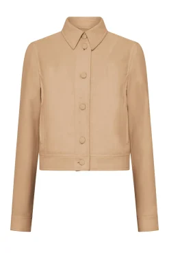Thereza Jacket in Camel & Citrine Virgin Wool Crepe