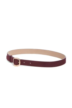 Thin Elster Belt in Bordeaux Suede