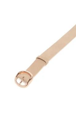 Thin Elster Belt in Light Beige Suede