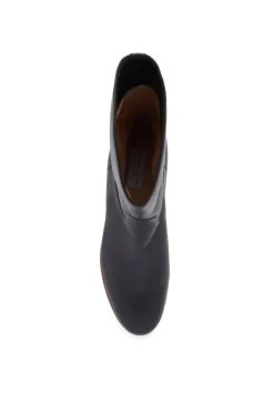 Tina Ankle Boot in Black Textured Leather