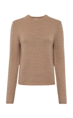 Titus Knit Sweater in Camel Cashmere