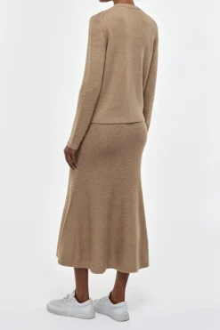 Titus Knit Sweater in Camel Cashmere