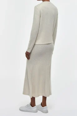 Titus Knit Sweater in Ivory Cashmere