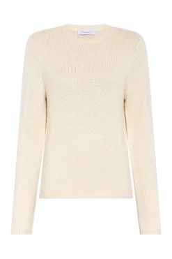 Titus Knit Sweater in Off White Cashmere