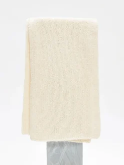 Tulsi Knit Scarf in Ivory Cashmere