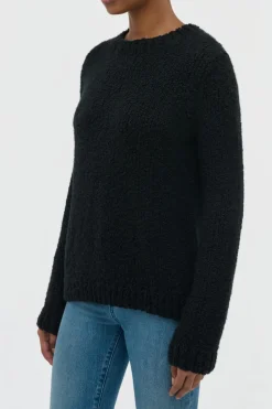 Typhon Knit Sweater in Black Cashmere Boucle