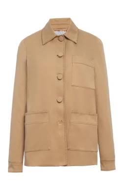 Ulu Chore Jacket in Camel Sea Island Cotton Twill