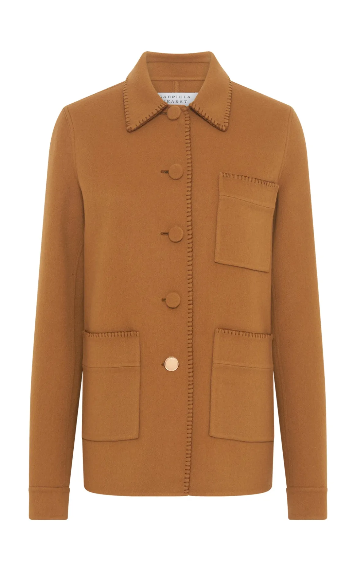 Ulu Chore Jacket in Yellow Ochre Double-face Recycled Cashmere