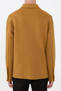 Ulu Chore Jacket in Yellow Ochre Double-face Recycled Cashmere