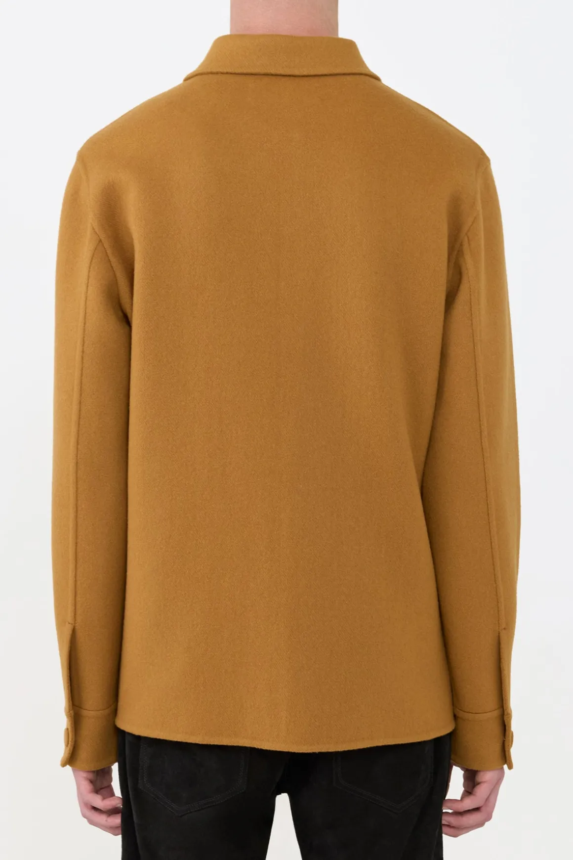 Ulu Chore Jacket in Yellow Ochre Double-face Recycled Cashmere