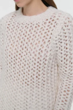 Veralune Knit Crewneck Sweater in Off White Welfat Cashmere