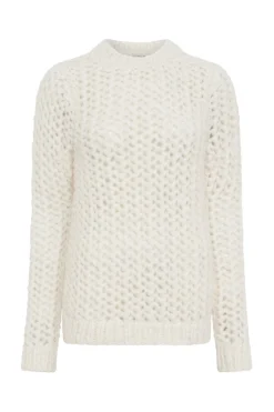 Veralune Knit Crewneck Sweater in Off White Welfat Cashmere