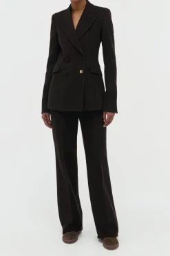 Vesta Flare Pant in Chocolate Fine Cashmere Corduroy