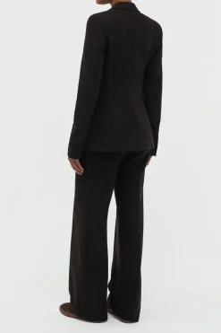 Vesta Flare Pant in Chocolate Fine Cashmere Corduroy