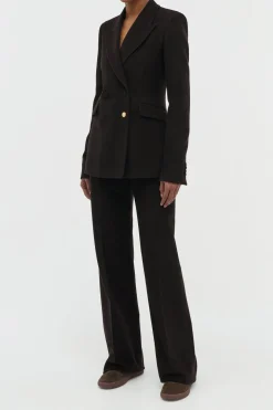 Vesta Flare Pant in Chocolate Fine Cashmere Corduroy