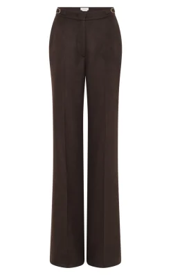 Vesta Flare Pant in Chocolate Winter Silk
