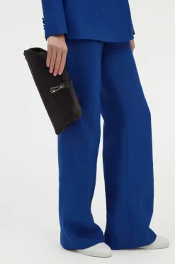 Vesta Flare Pant in Cobalt Linen Twill