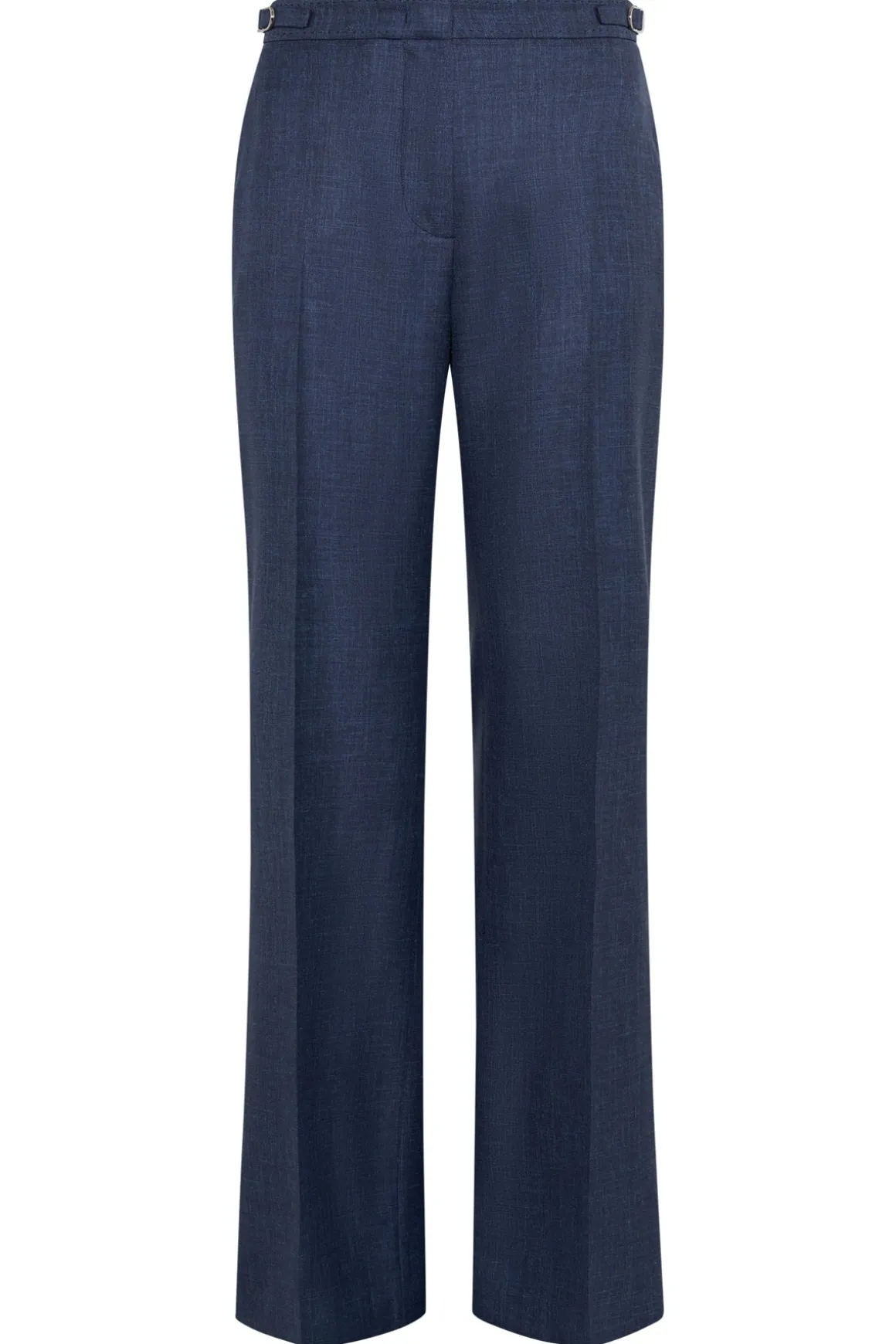 Vesta Flare Pant in Denim Virgin Wool Silk with Linen