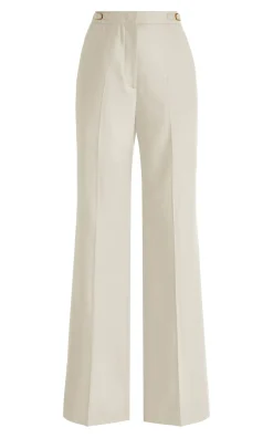 Vesta Flare Pant in Ivory Sportswear Wool