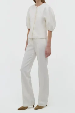 Waverly Top in Ivory Recycled Wool