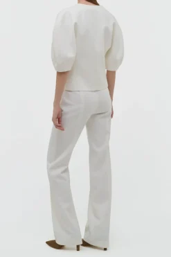 Waverly Top in Ivory Recycled Wool