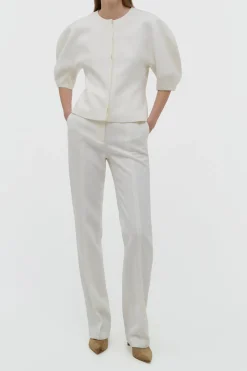 Waverly Top in Ivory Recycled Wool