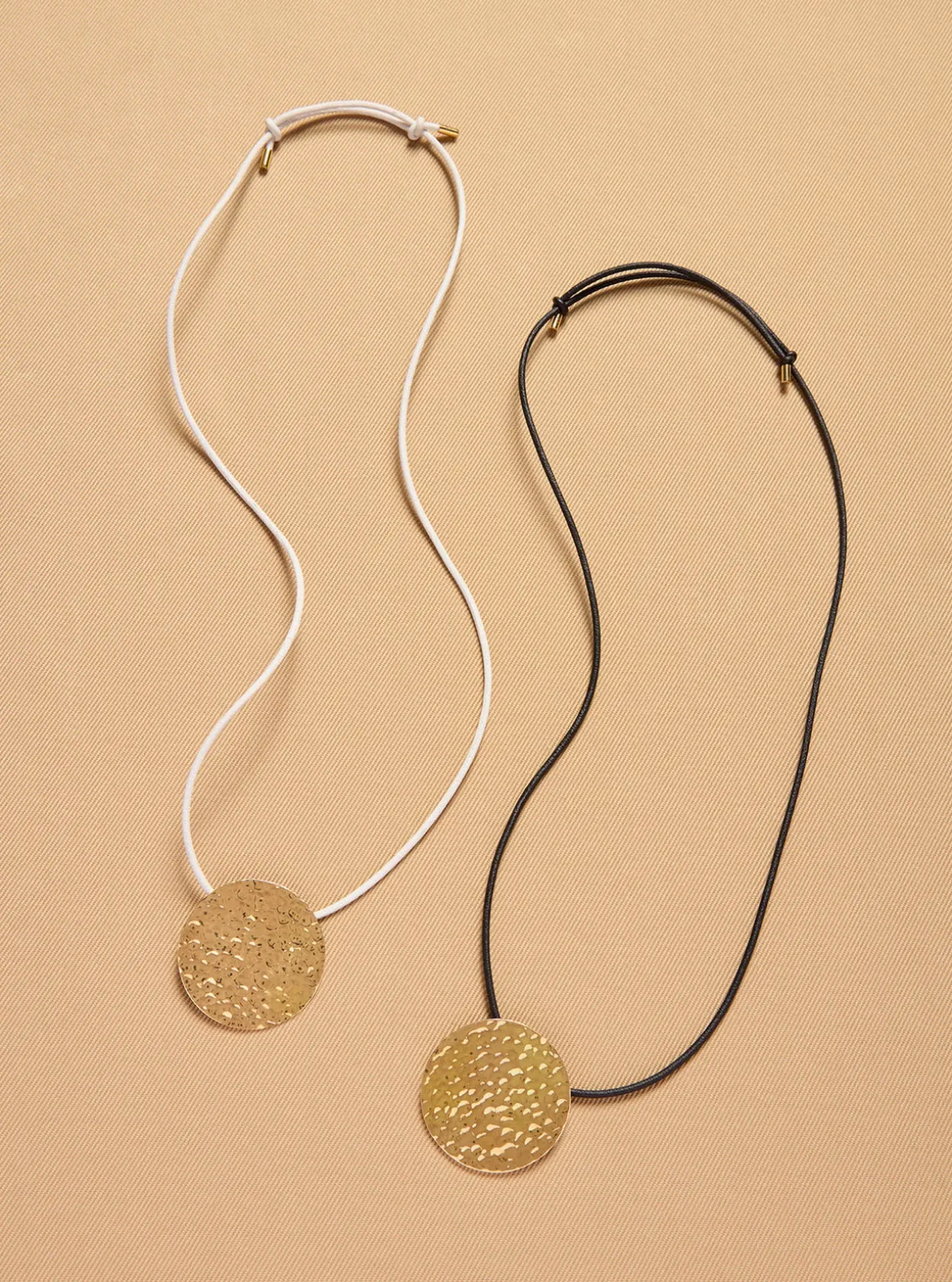 Wheel of Fortune Pendant in 18K Yellow Gold (White Leather Cord)