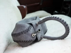 Whipstitch Demi Bag in Charcoal Suede