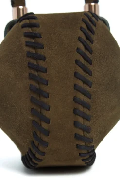 Whipstitch Demi Bag in Olive Suede