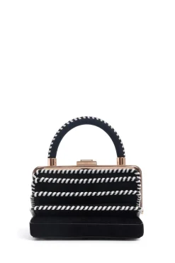 Whipstitch Diana Bag in Black Suede