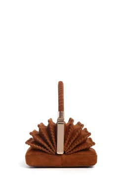 Whipstitch Diana Bag in Cognac Suede