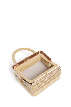 Whipstitch Diana Bag in Nude Suede
