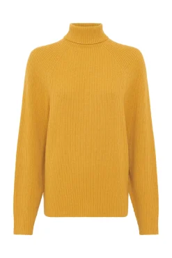 Wigman Knit Turtleneck Sweater in Golden Birch Cashmere