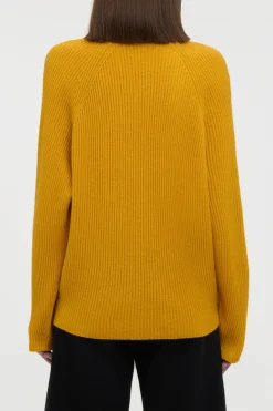 Wigman Knit Turtleneck Sweater in Golden Birch Cashmere